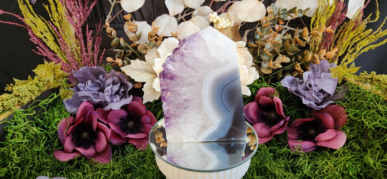 Amethyst Blue Agate Tower