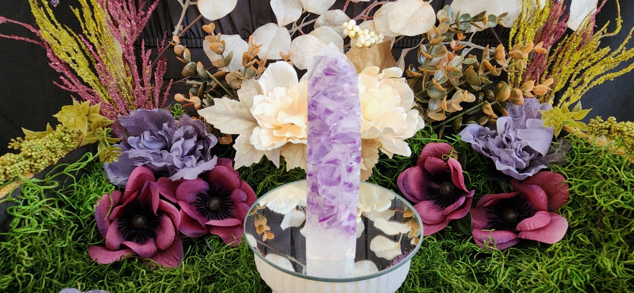 Amethyst Blue Agate Tower