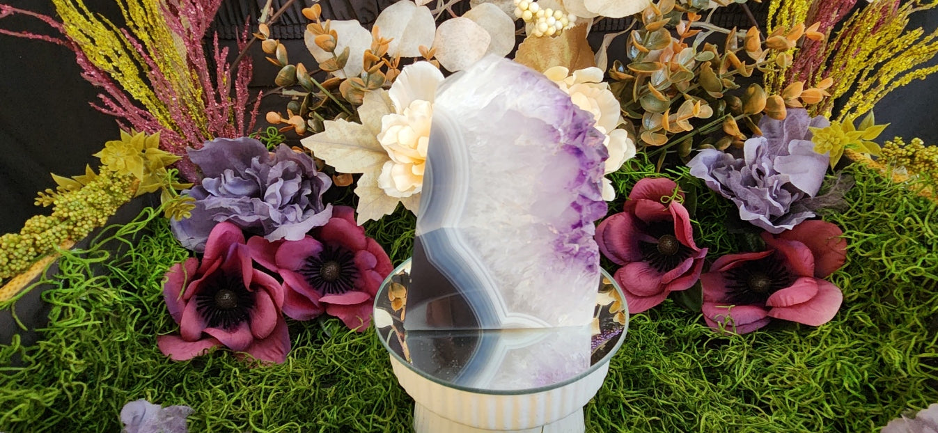 Amethyst Blue Agate Tower