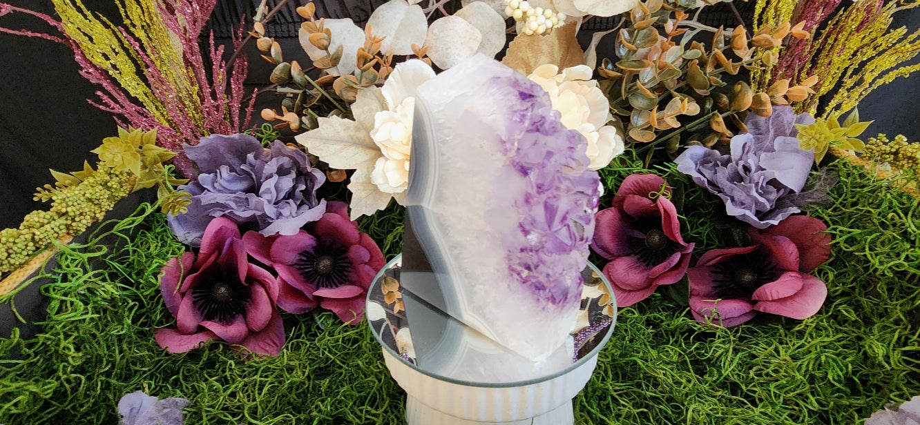 Amethyst Blue Agate Tower