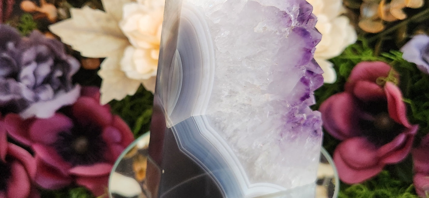 Amethyst Blue Agate Tower