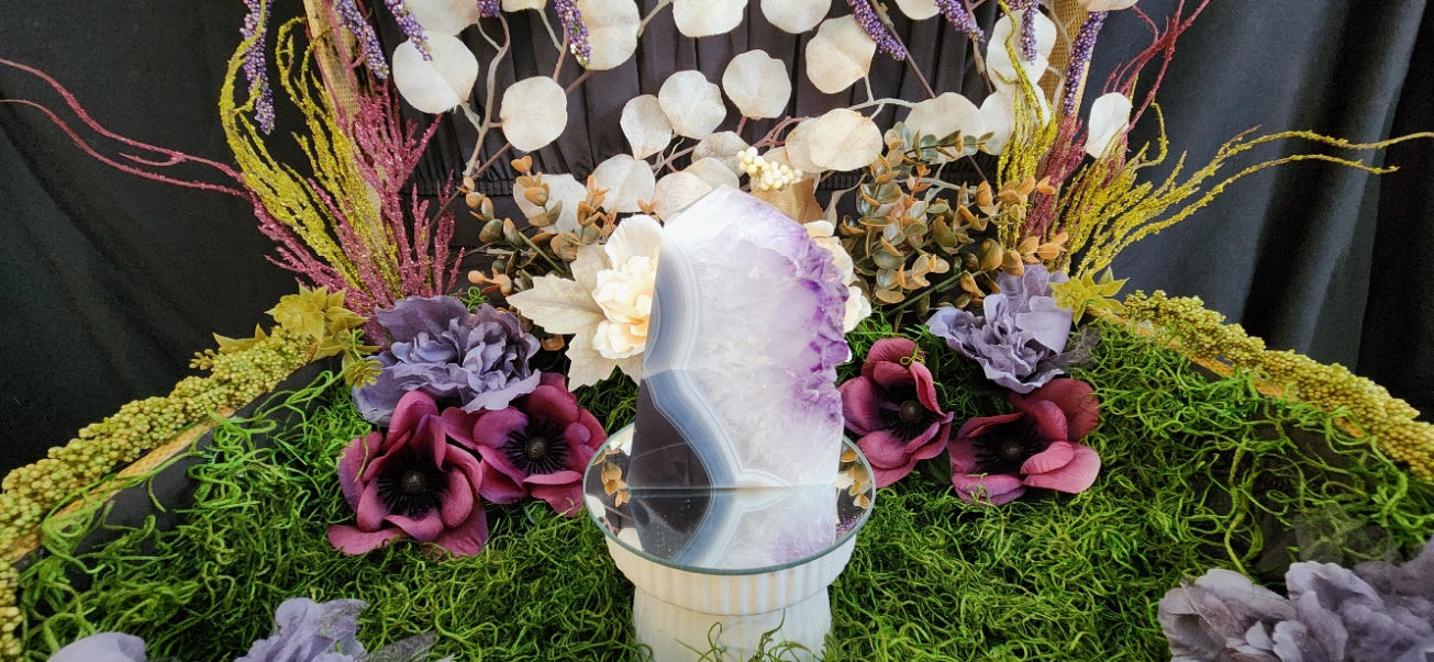 Amethyst Blue Agate Tower