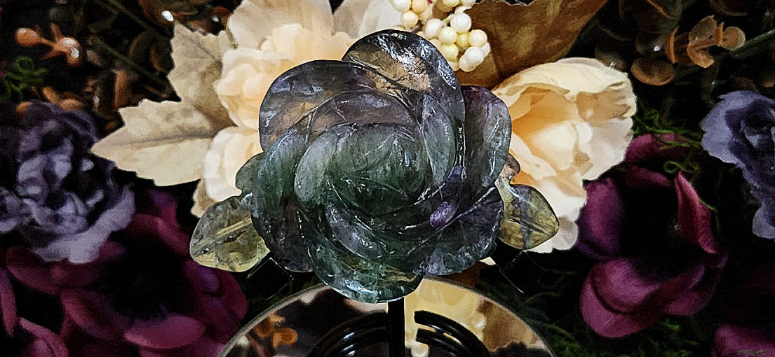 Rainbow Fluorite Rose