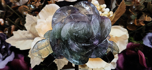 Rainbow Fluorite Rose