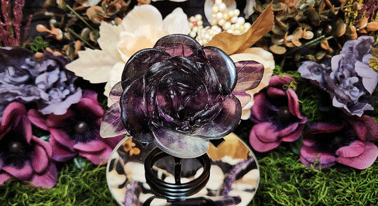 Rainbow Fluorite Crystal Rose