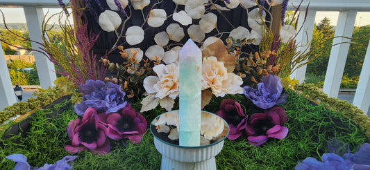 Rainbow Fluorite Tower UV Reactive