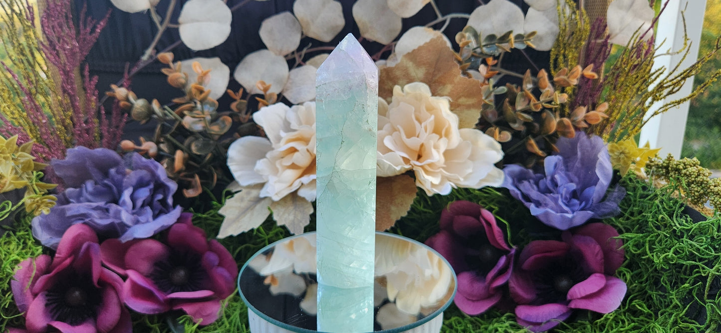 Rainbow Fluorite Tower UV Reactive