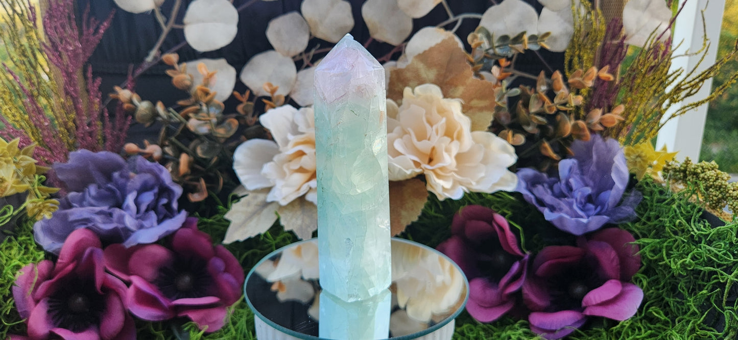 Rainbow Fluorite Tower UV Reactive