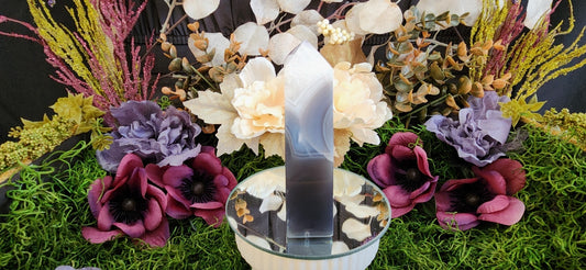 Amethyst Blue Agate Tower