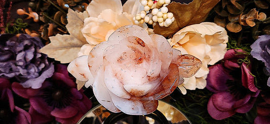 Fire Quartz & Milky Quarts Rose